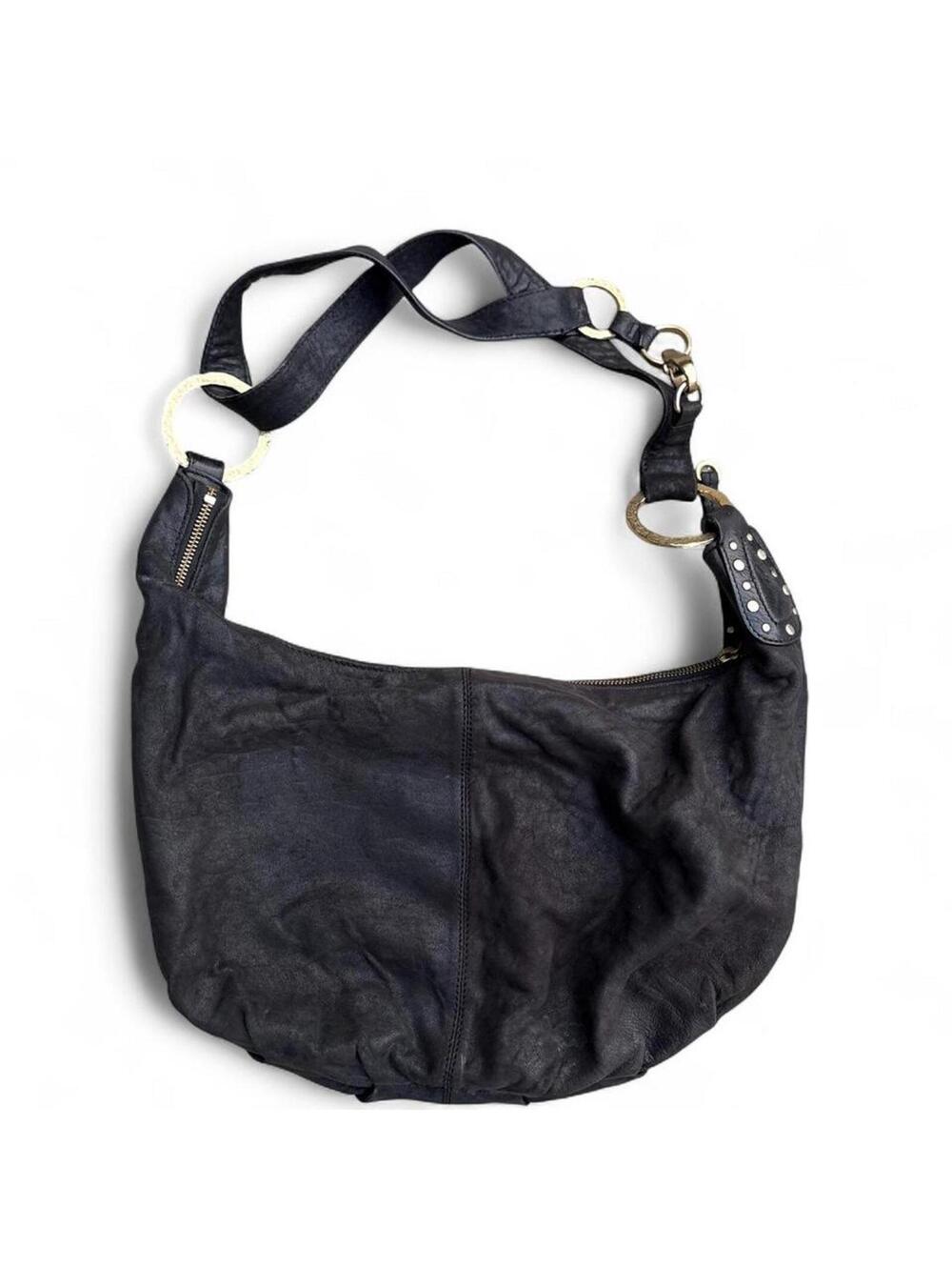 Women's Black and Navy Bag
